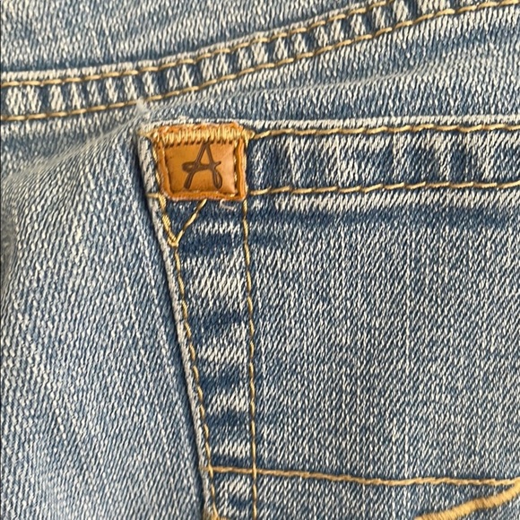 Aura light blue distressed Denim Jeans western wrangler - Picture 3 of 8